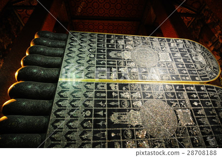 Giant Sleeping Buddha' feet in Bangkok Giant Sleeping Buddha' feet in Bangkok 28708188