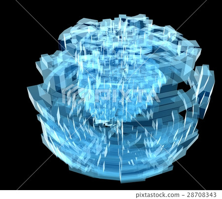 Image of a translucent geometric planet 28708343