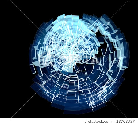 Image of a translucent geometric planet 28708357