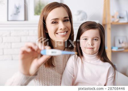 Cheerful mother feeling happy after her child Cheerful mother feeling happy after her child 28708446