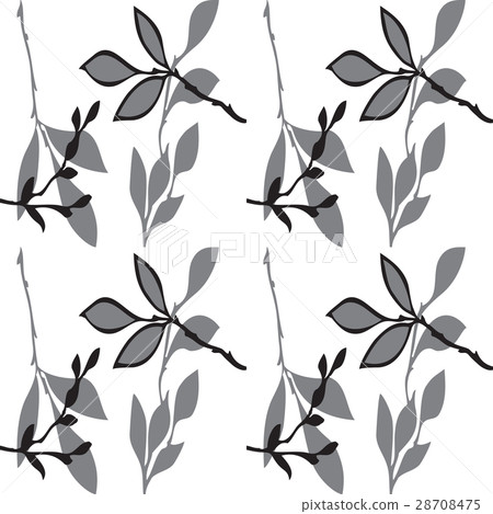 Vector abstract seamless pattern of leaves Vector abstract seamless pattern of leaves 28708475