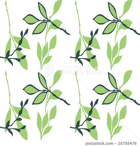 Vector abstract seamless pattern of leaves Vector abstract seamless pattern of leaves 28708476