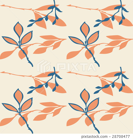 Vector abstract seamless pattern of leaves Vector abstract seamless pattern of leaves 28708477