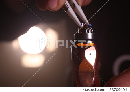 test burning the new dual coils on the atomizers 28709404