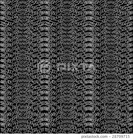 Binary code black and white background with digits - Stock Illustration ...