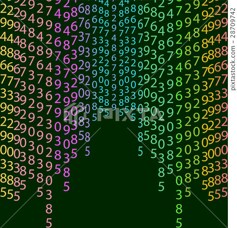 Binary code rainbow and black green background Binary code rainbow and black green background 28709742