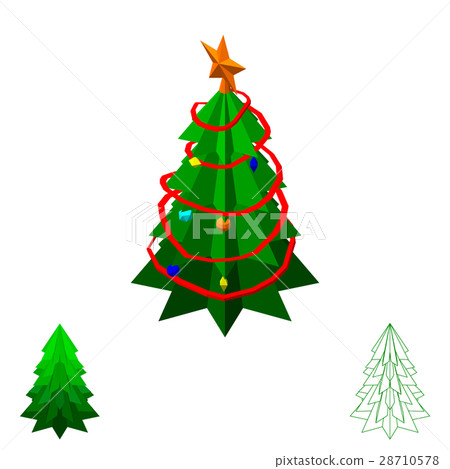 Christmas spruce tree.Isolated on white background 28710578