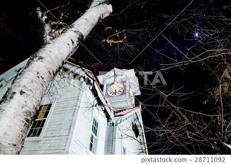 Clock Tower at Night / Hokkaido Sapporo City 28711092