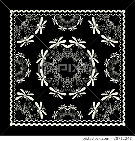 Black Bandana Print 28711248
