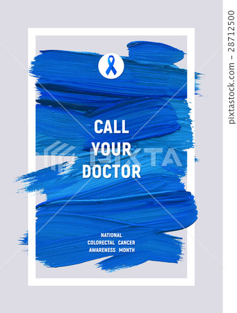 COLORECTAL Cancer Awareness Creative Grey and Blue 28712500