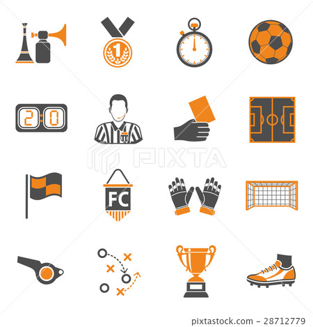 Soccer two color Icons Set 28712779