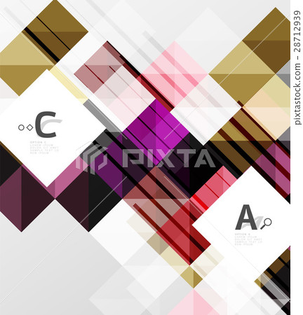 Minimalistic square shapes abstract background 28712939