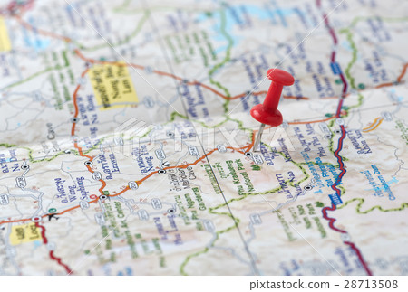 Close up of pin on Thailand map 28713508