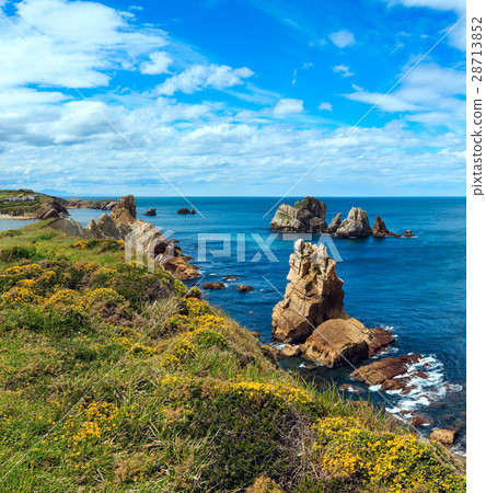 Blossoming Atlantic Ocean coastline. Blossoming Atlantic Ocean coastline. 28713852