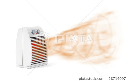 Fan heater on white Fan heater on white 28714097