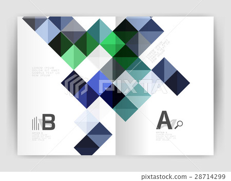 Vector square leaflet, business a4 print template 28714299