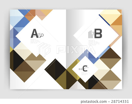 Vector square leaflet, business a4 print template Vector square leaflet, business a4 print template 28714331