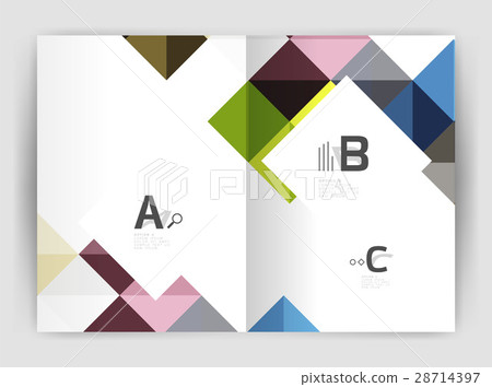 Vector square leaflet, business a4 print template 28714397