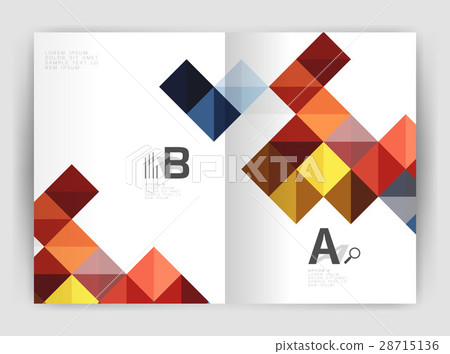 Vector square leaflet, business a4 print template 28715136