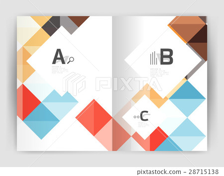 Vector square leaflet, business a4 print template 28715138