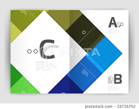 Colorful modern stripes business flyer 28716702