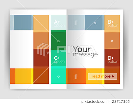 Colorful modern stripes business flyer 28717305