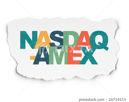 Stock market indexes concept: NASDAQ-AMEX on Torn 28719153