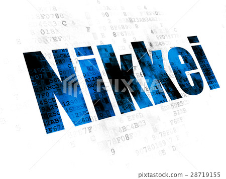 Stock market indexes concept: Nikkei on Digital 28719155