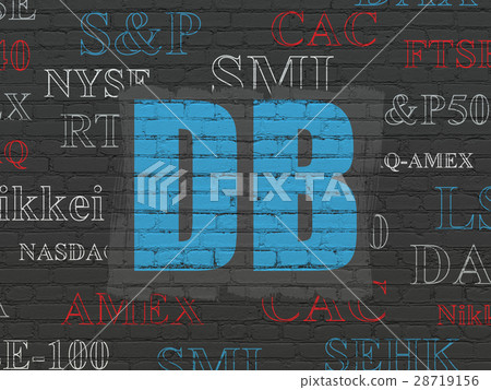 Stock market indexes concept: DB on wall 28719156