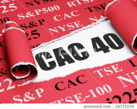 Stock market indexes concept: black text CAC 40 Stock market indexes concept: black text CAC 40 28719159