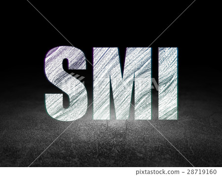 Stock market indexes concept: SMI in grunge dark 28719160