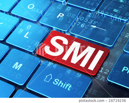 Stock market indexes concept: SMI on computer Stock market indexes concept: SMI on computer 28719236