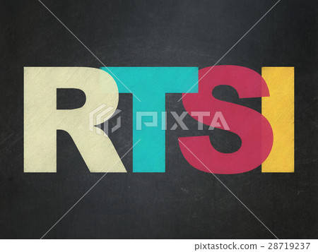 Stock market indexes concept: RTSI on School board Stock market indexes concept: RTSI on School board 28719237