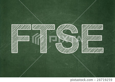 Stock market indexes concept: FTSE on chalkboard 28719259
