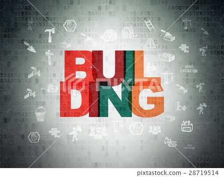 Building construction concept: Building on Digital Building construction concept: Building on Digital 28719514