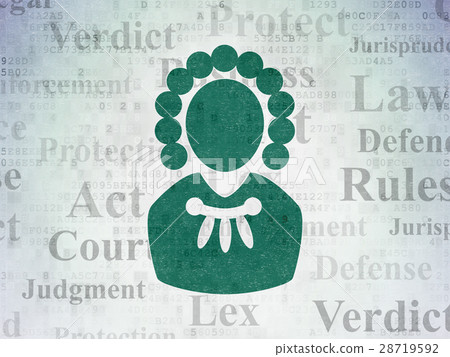 Law concept: Judge on Digital Data Paper Law concept: Judge on Digital Data Paper 28719592