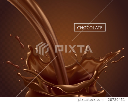 Splashing chocolate liquid 28720451