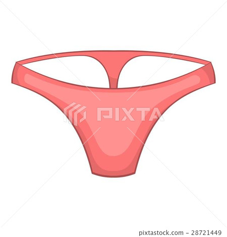 Pink woman panties icon, cartoon style 28721449