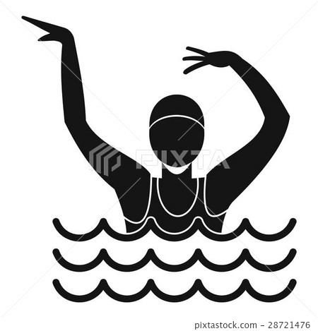 Swimmer in a swimming pool icon, simple style 28721476
