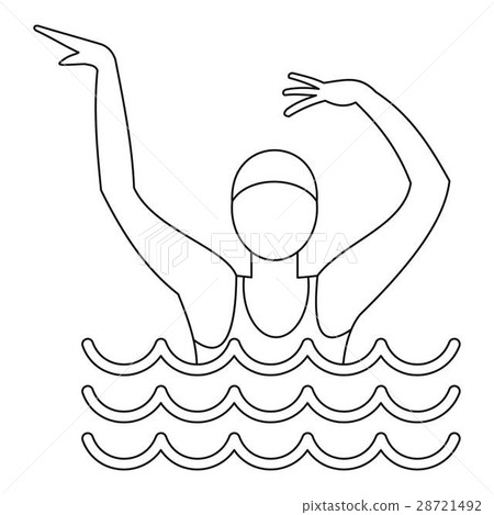Dancing figure icon, simple style 28721492