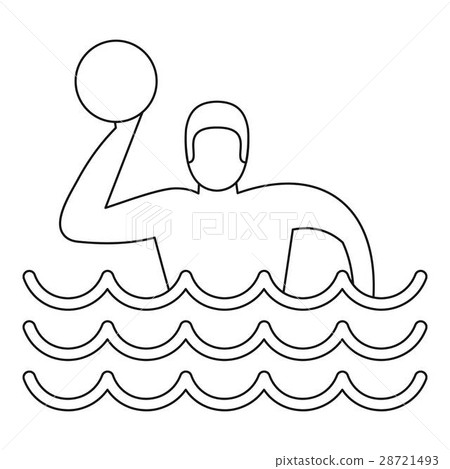 Water polo player icon, simple style Water polo player icon, simple style 28721493