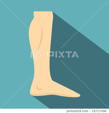 Nude human leg icon, flat style Nude human leg icon, flat style 28721496