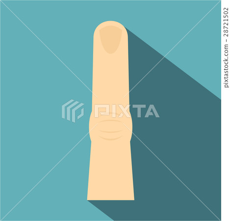 Human finger icon, flat style - Stock Illustration [28721502] - PIXTA