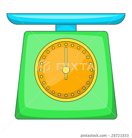 Kitchen scales icon, cartoon style Kitchen scales icon, cartoon style 28721833