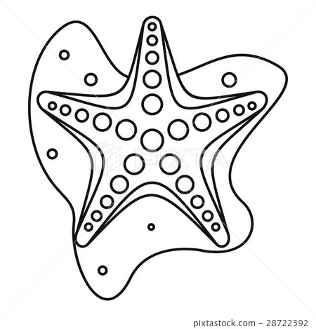 Sea star icon, outline style 28722392