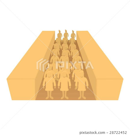 Terracotta army icon, cartoon style 28722452