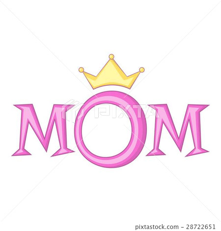 Lettering Mom with crown icon, cartoon style Lettering Mom with crown icon, cartoon style 28722651