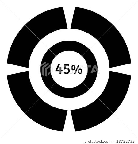 Forty five percent download icon, simple style 28722732