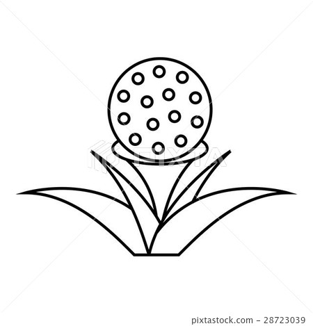 Stand for golf ball icon, outline style 28723039