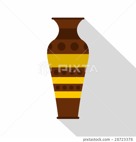 Egyptian pottery vessel icon, flat style 28723378